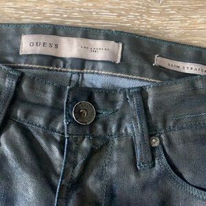 Grey/Blue Coated Guess Jeans - SZ 29/32